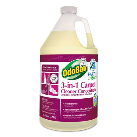 ODOBAN Earth Choice 3-N-1 Carpet Cleaner, 128 oz Bottle, Unscented, PK4, 4PK 9602B62-G4